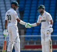 First Test Pakistan End Day Two on 199 for 3 in Response to West Indies 311