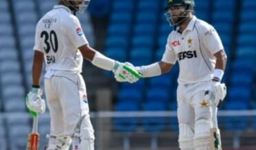 First Test Pakistan End Day Two on 199 for 3 in Response to West Indies 311